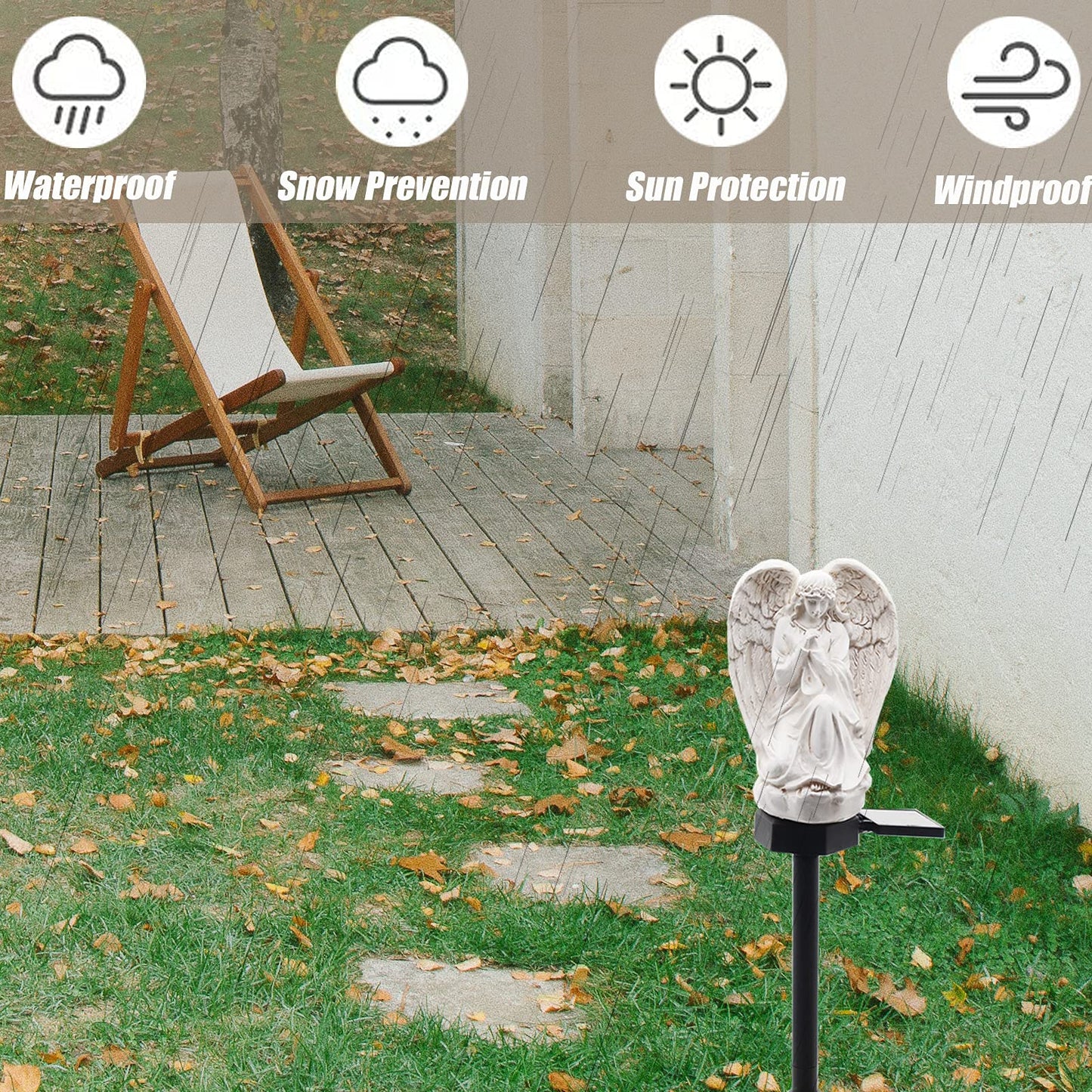 Rynx | Wayda Solar Angel Light - Waterproof Led Lantern For Cemetery, Garden, Balcony, Memorial Gifts