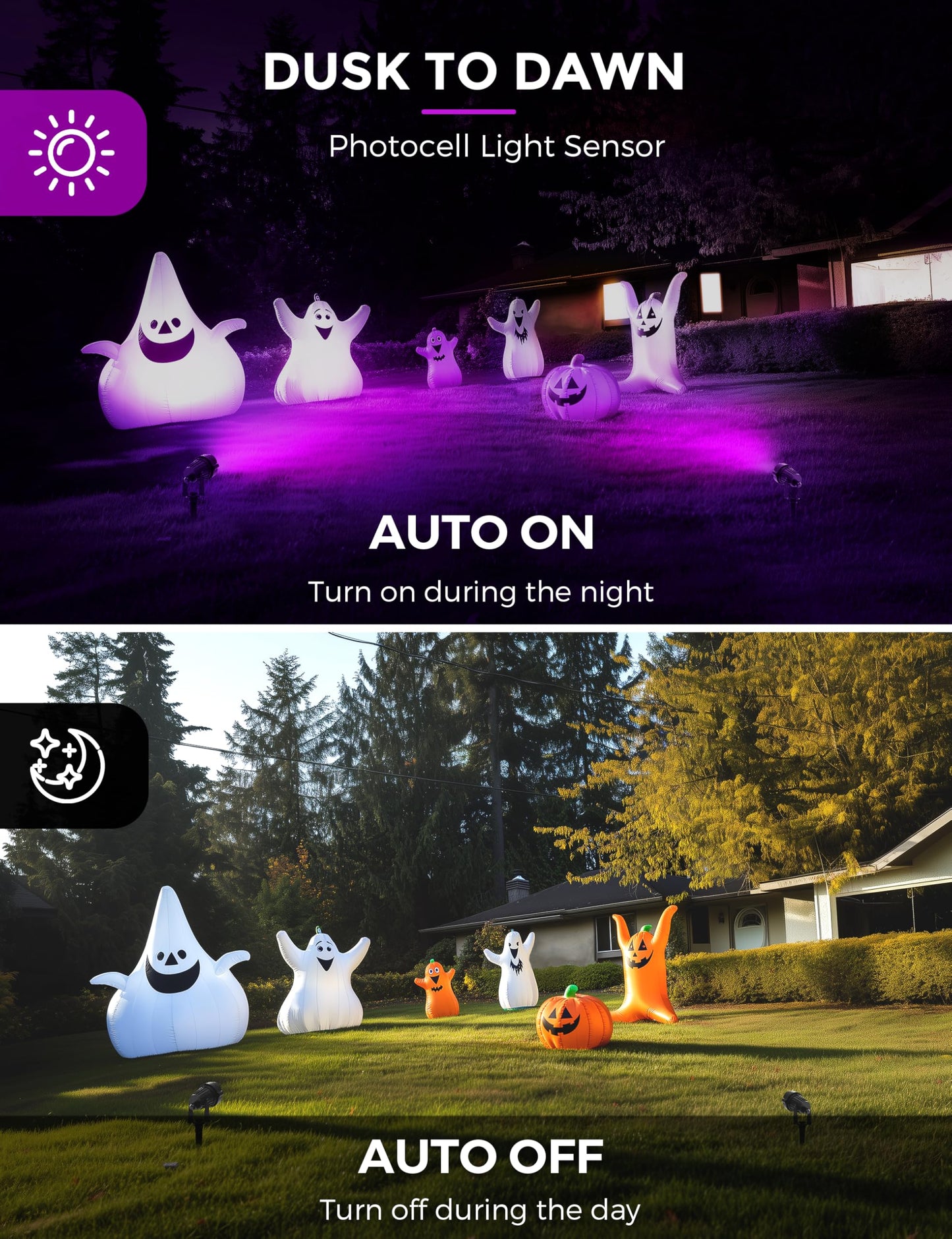 Rynx | L Lohas Led Purple Christmas Spotlight - 10W Dusk To Dawn, Ip66 Waterproof, 2 Pack