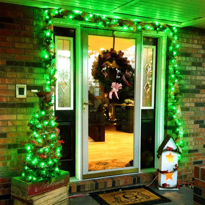 Rynx | Jmexsuss 8 Pack Green Led Fairy Lights - Battery Operated Blinking Lights For Christmas & Party Decor