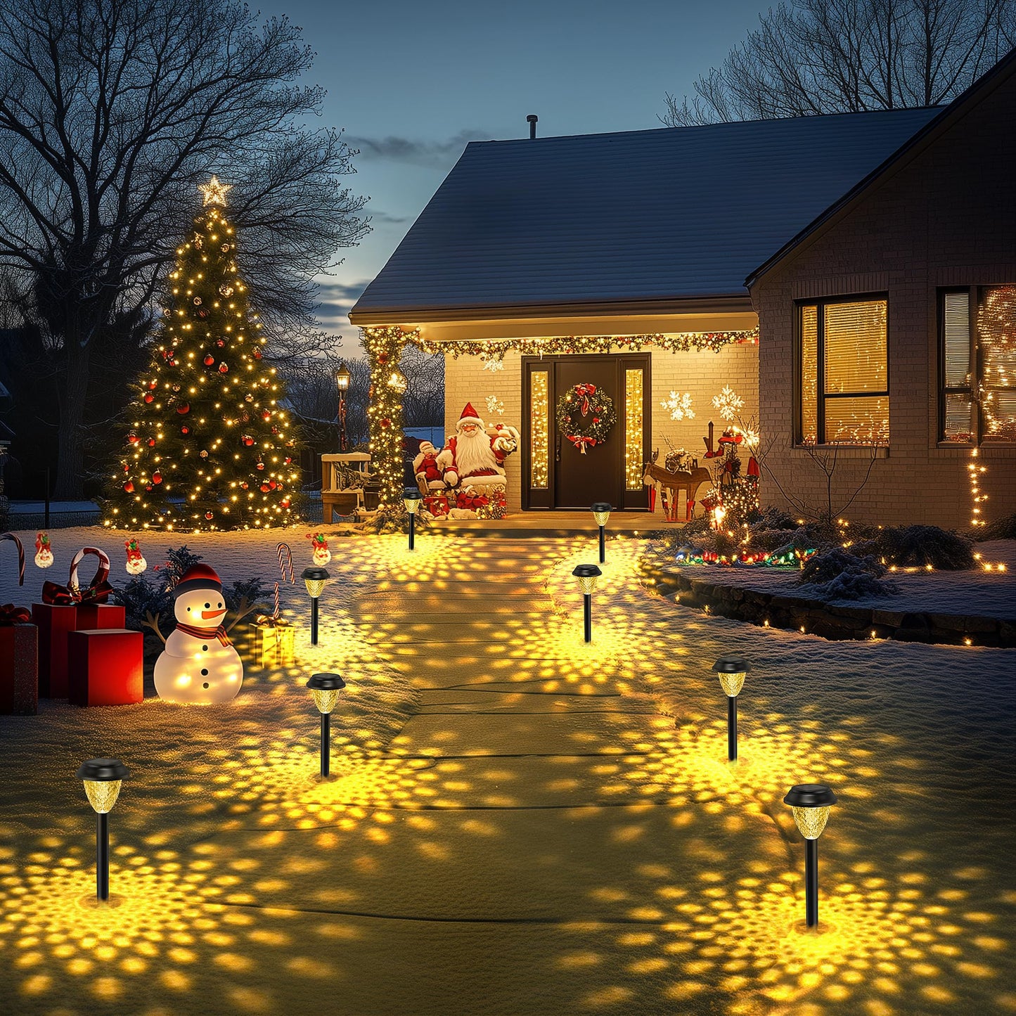 Rynx | Solpex 10 Pack Warm White Solar Light - Waterproof Outdoor Garden Pathway Lighting