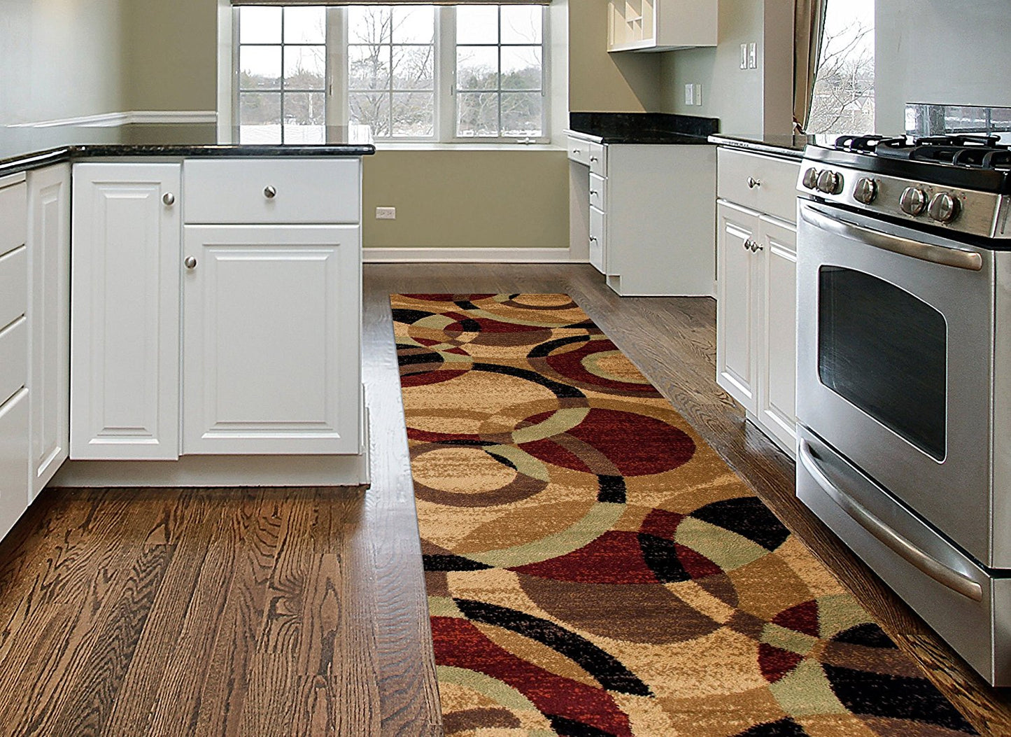 Rynx | CircleHaven Luxe Rug | Multicolored Circles | Soft & Easy to Care For | Living Room & Bedroom