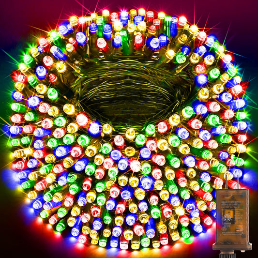 Rynx | Knonew 600Ft 1500 Led String Lights Outdoors Christmas Lighting 8 Modes & Timer Celebration Lights Plug In Waterproof Led String Lights For Christmas Trees Weddings Parties Holiday Decorations (Multicolor)
