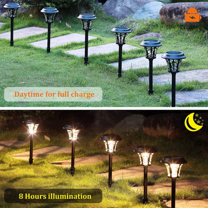 Rynx | Maggift 6 Pack Solar Powered Path Light, Strong Smd Led, Waterproof Stainless Steel, Warm White