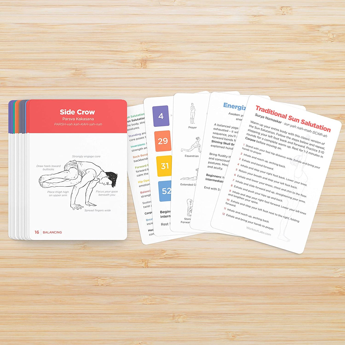 Rynx | WorkoutLabs Yoga Cards II – Intermediate: Professional Visual Study, Class Sequencing & Practice Guide Vol.2 · Plastic Yoga Flashcards/Yoga Deck with Sanskrit