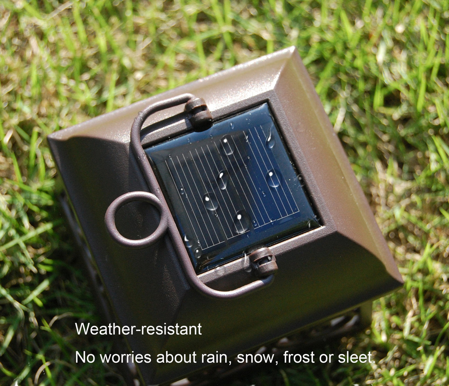 Rynx | Maggift 4 Pack 22" Hanging Solar Lights with Shepherd Hooks - Outdoor Garden Decor, Brown