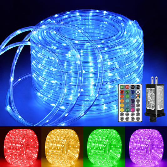 Rynx | Ollny String Lights Outdoor Color Changing, 10M 100 LED Waterproof Plug In Outdoor Light String With Remote Control, 16 Colors Flashing String Lights For Outdoor Indoor Party Christmas Holiday Decorations