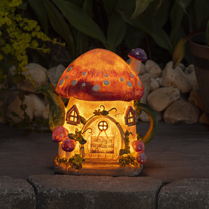 Rynx | Vp Home mushroom teapot sunlight - LED garden decoration for home and outdoor, fairy garden lights