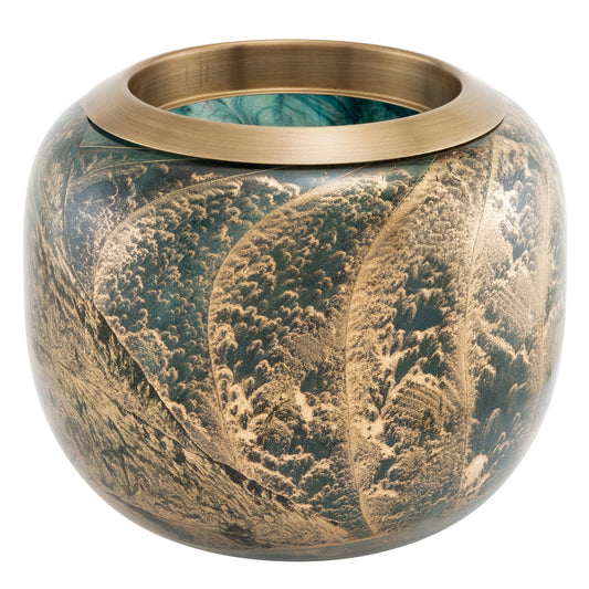 Rynx | Northern Lights Seasonal Esque Luminary, 4.9-Inch Height, Hunting Green, Home, Home Decor