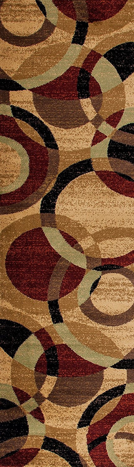 Rynx | CircleHaven Luxe Rug | Multicolored Circles | Soft & Easy to Care For | Living Room & Bedroom