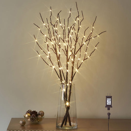 Rynx | Litbloom Illuminated Brown Willow Branches 30In 150 Led Plug In With Timer And Dimmer Tree Branch Lights With Warm White Lighting For Holiday Christmas Home Decoration