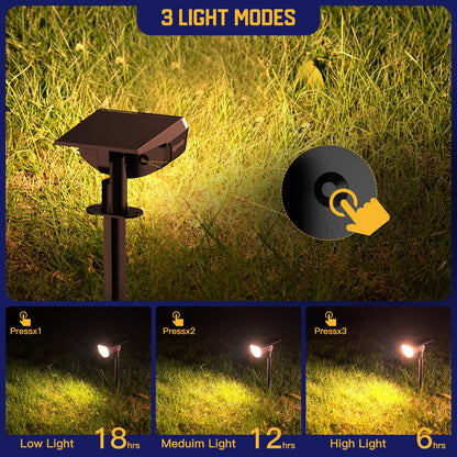 Rynx | Kyosho Solar Spot Light, 38 Leds, Ip67 Waterproof, 2 Pack - Warm White Garden Lighting