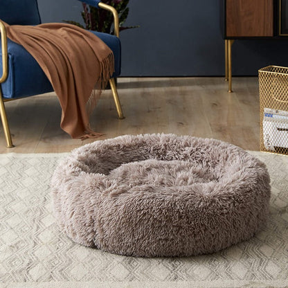 Rynx | PawNest Calming Donut Cat Bed | Round Plush Nest | Stress-Reducing & Cozy | Perfect for Cats & Small Dogs