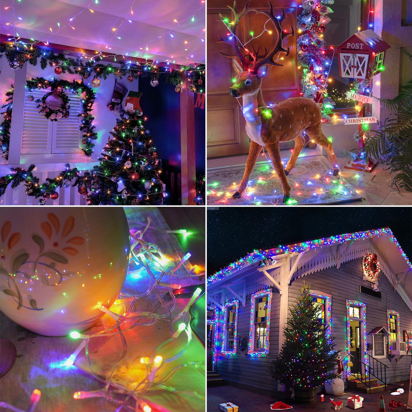 Rynx | Shineshine 600Led Christmas lights Outdoor, Waterproof, 8 Modes, Remote Control, Multicolor