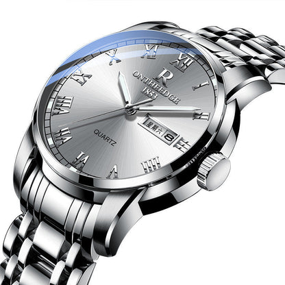 Rynx | Men's Three Hand Business Steel Watch Quartz Watch