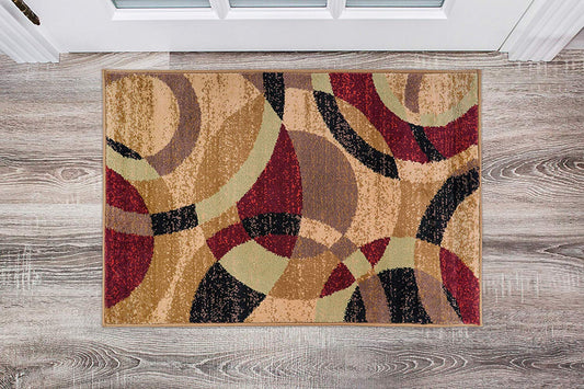 Rynx | CircleHaven Luxe Rug | Multicolored Circles | Soft & Easy to Care For | Living Room & Bedroom