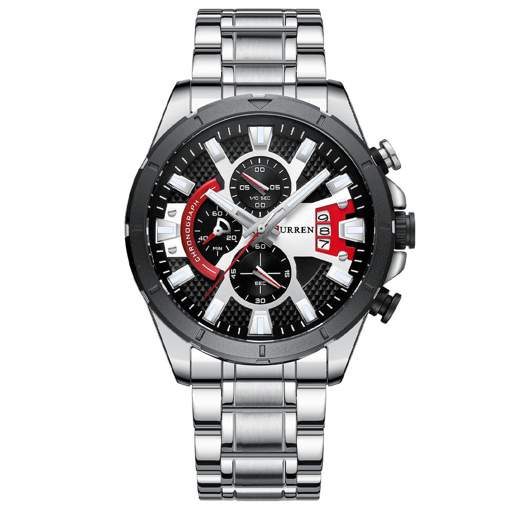 Rynx | Quartz watch with steel strap Watch calendar