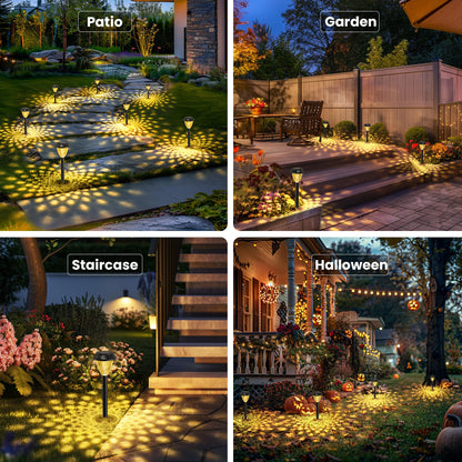 Rynx | Solpex 10 Pack Warm White Solar Light - Waterproof Outdoor Garden Pathway Lighting