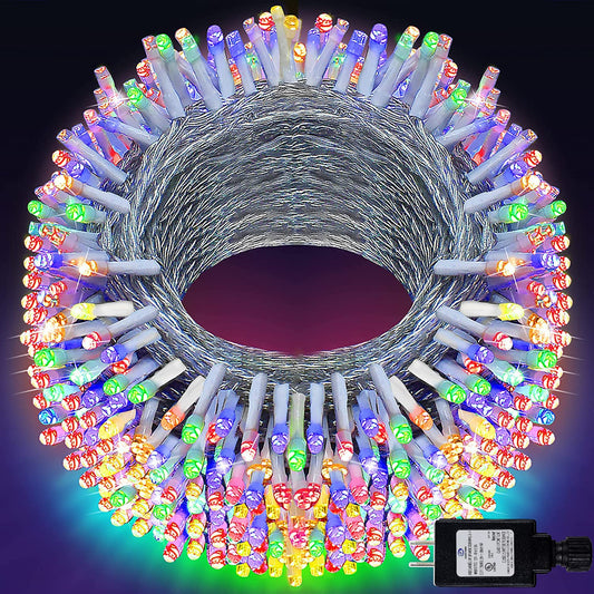 Rynx | Knonew Outdoor Christmas Lights 300 Led 99Ft Light Curtain Light 8 Modes & Memory Fairy Lights Plug-in Waterproof Led Light Curtain Light For Christmas Garden Tree Wedding Party Holiday Decorations (Multicolor)