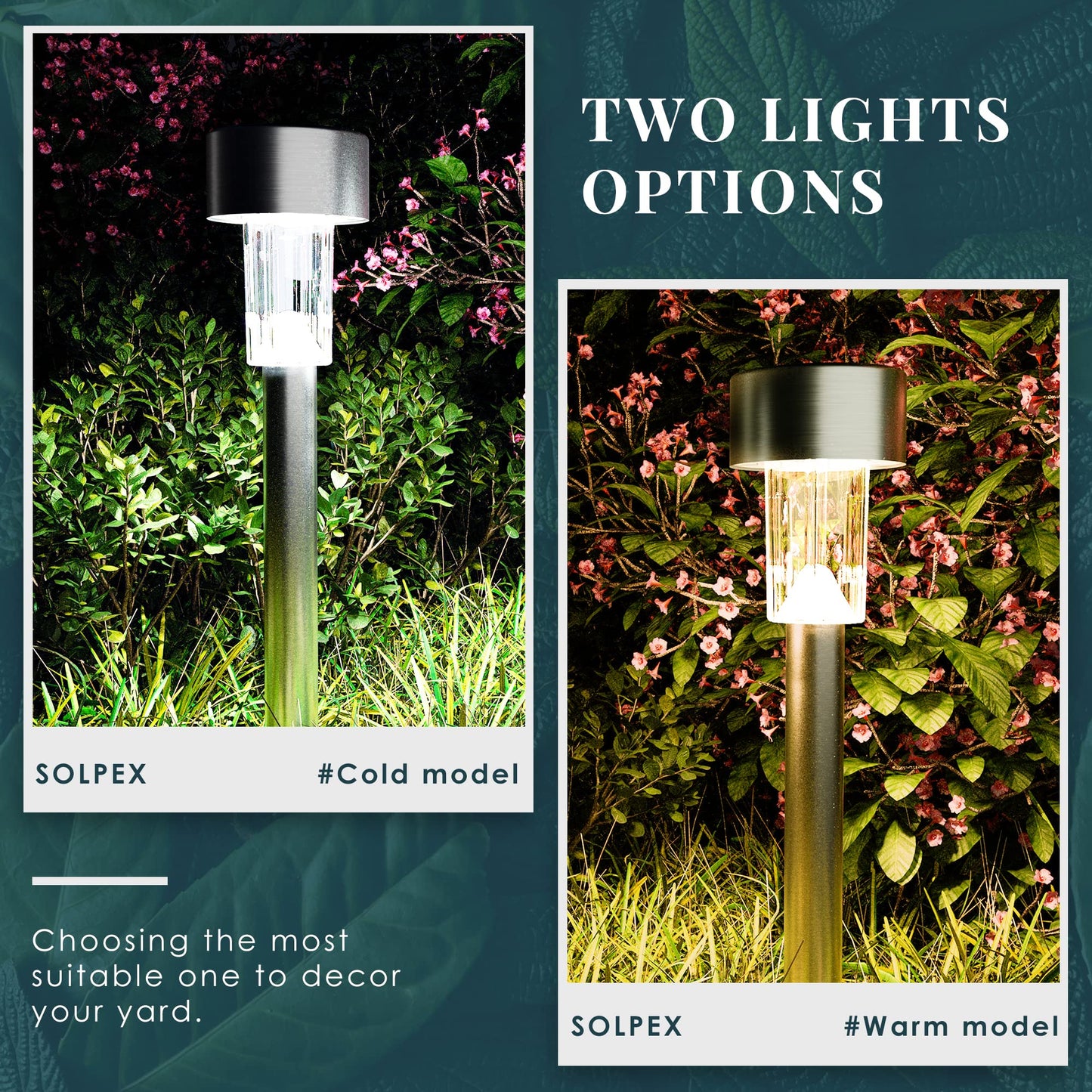 Rynx | Solpex 16 Pack Stainless Steel Sun Outdoor Light, Waterproof Led Path Lighting, Cold White