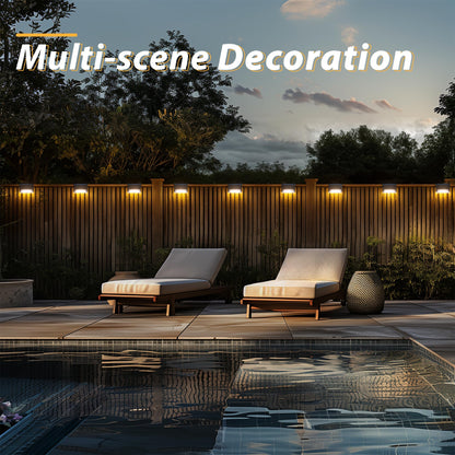 Rynx | Otdair 16 Solar Cell Deck Lights, Waterproof LED Stair & Fence Lights, Warm White Outdoor Lighting