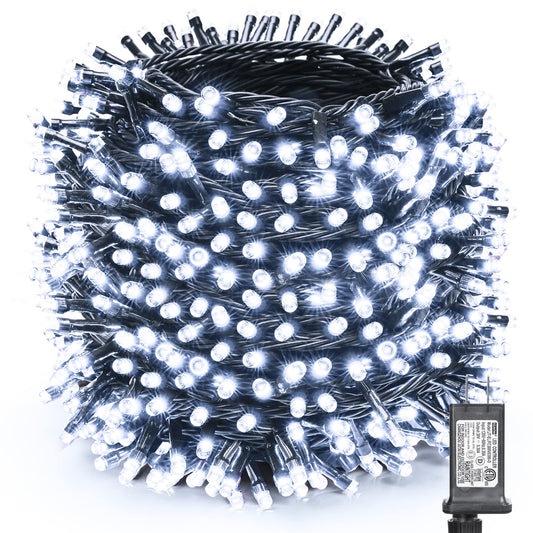 Rynx | Toodour Christmas Lights Outdoor, 338Ft 1000 Led Christmas Lights, 8 Modes, Timer, Waterproof Christmas Fairy Twinkle Lights For Home Garden Patio Wedding Party Tree Xmas Decorations - Cool White
