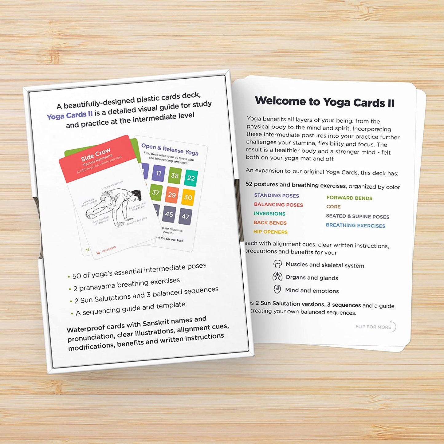 Rynx | WorkoutLabs Yoga Cards II – Intermediate: Professional Visual Study, Class Sequencing & Practice Guide Vol.2 · Plastic Yoga Flashcards/Yoga Deck with Sanskrit