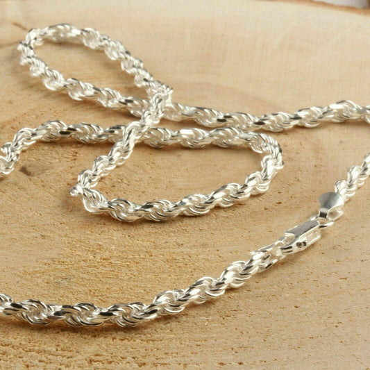 Rynx | 925 Sterling Silver Diamond-Cut Rope Chain 3.5MM