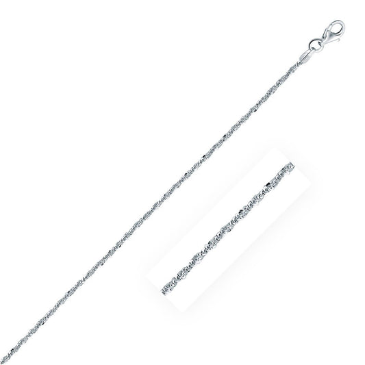 Rynx | 925 Sterling Silver Sparkle Glitter Margarita Twisted Mountain Necklace
