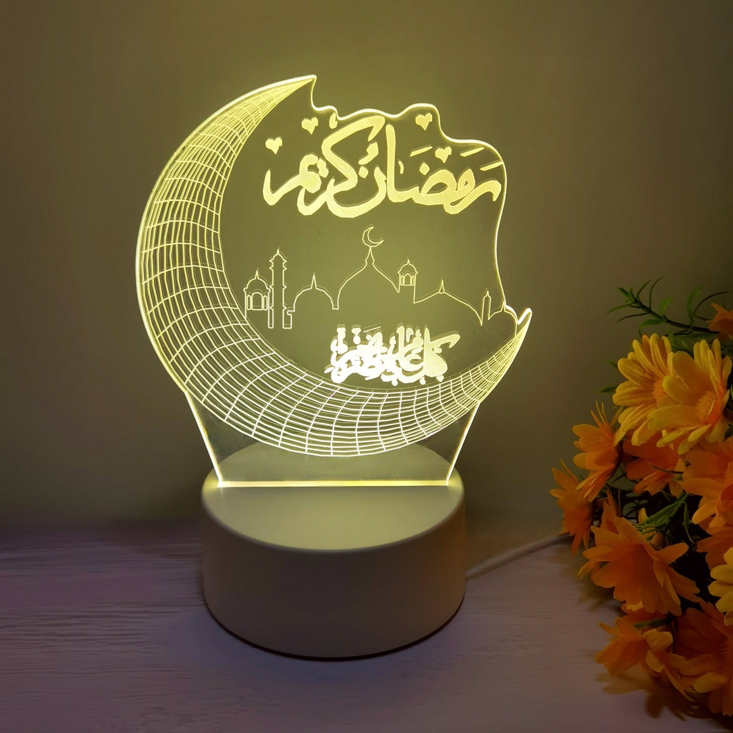 Rynx | MoonPalace - 3D Night Light with 7 Colors Touch Control