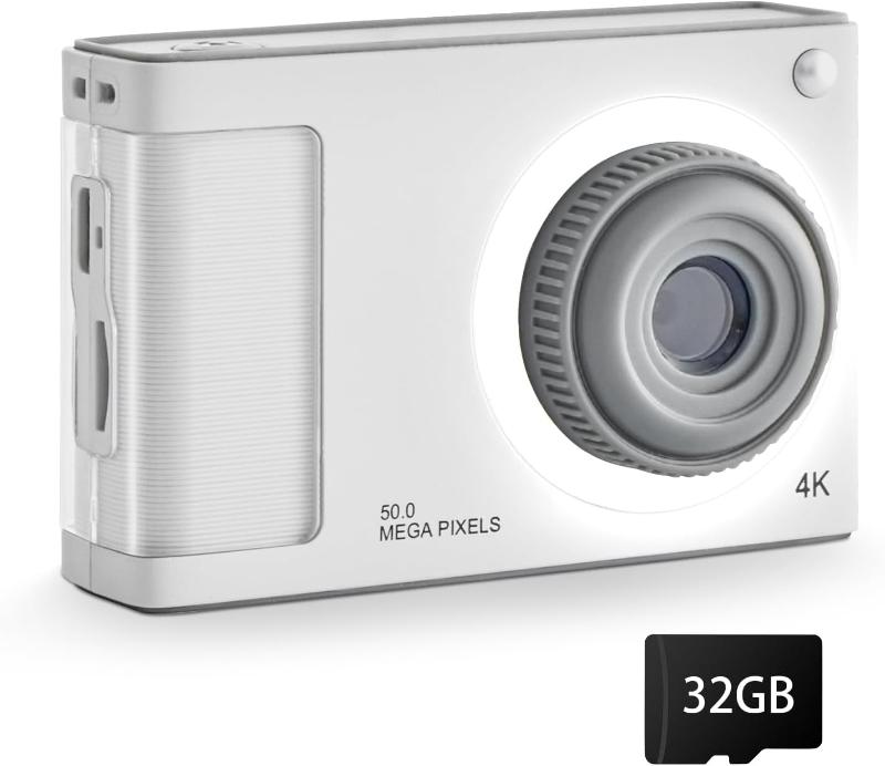 Rynx | 1080P Kids Camera with 32GB Card, 48MP 8X Zoom Digital Point-and-Shoot Camera