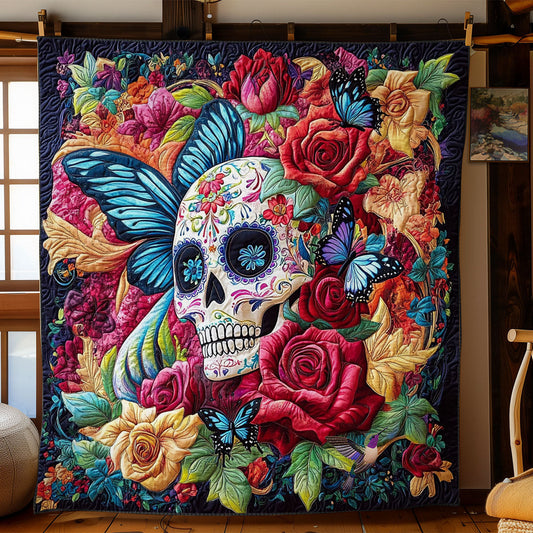 Rynx | Skull In Garden Quilt