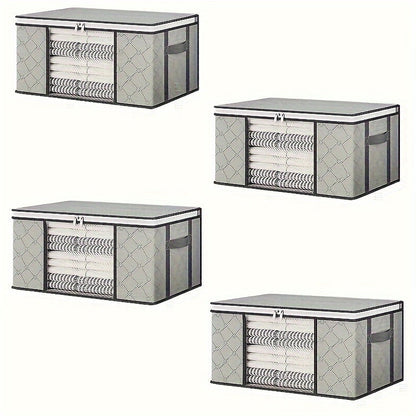 Rynx | Set of 4 Foldable Storage Bags – Gray with Window