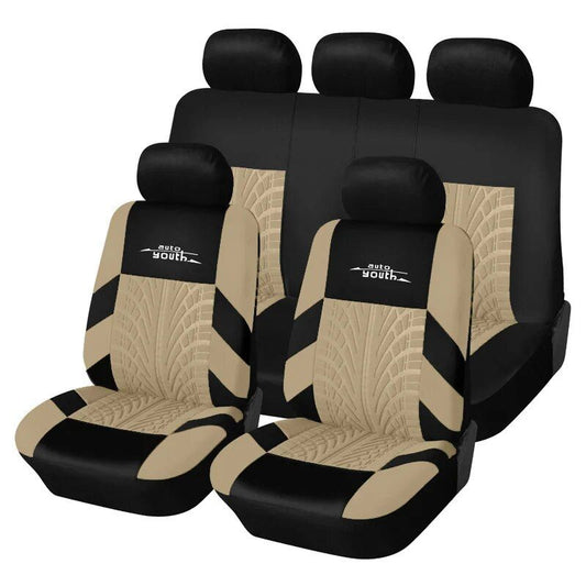 Rynx | Universal Fit Embroidered Car Seat Cushions with Tire Track Detail