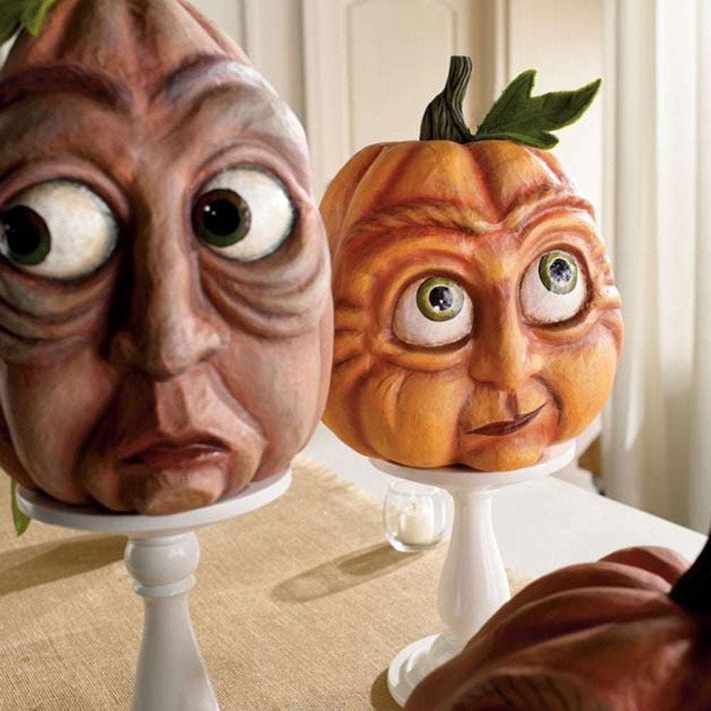 Rynx | Funny Pumpkins for Fall Decorations, Pumpkins with Faces, Halloween Pumpkin Decoration Statue for Wedding Thanksgiving Home Table Decor