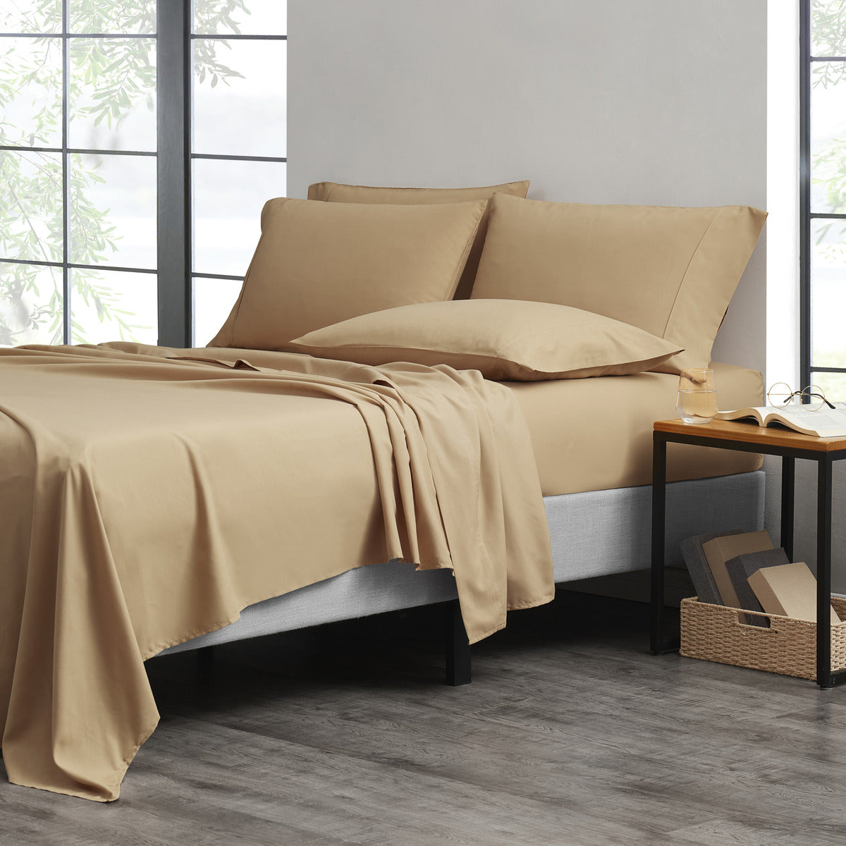 Rynx | Bamboo 2000 Thread Count 6-Piece Luxury Sheet Set - Organic, Cooling, 16 Inch Deep Pocket, Egyptian Luxury with Bonus Pillowcases - Shrink and Fade Resistant