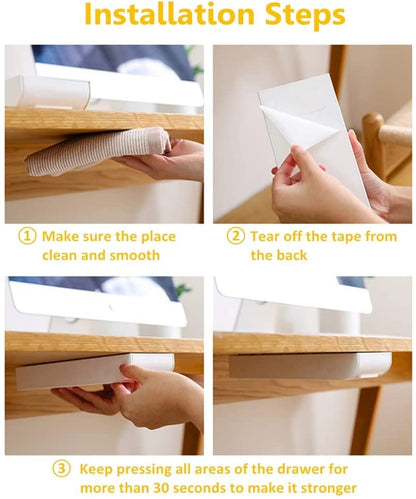 Rynx | Invisible drawer under the desk – Slim, hidden storage for workspace organization