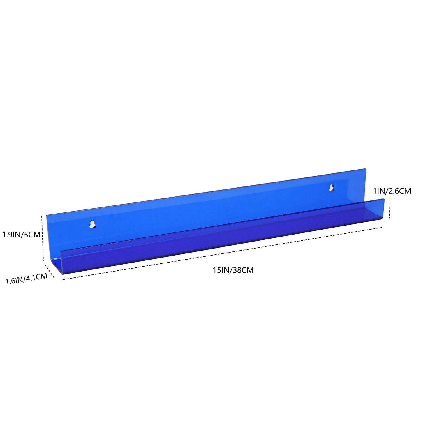 Rynx | AcrylicClear - Floating Transparent Storage Shelves for Bedroom, Living Room & Bathroom