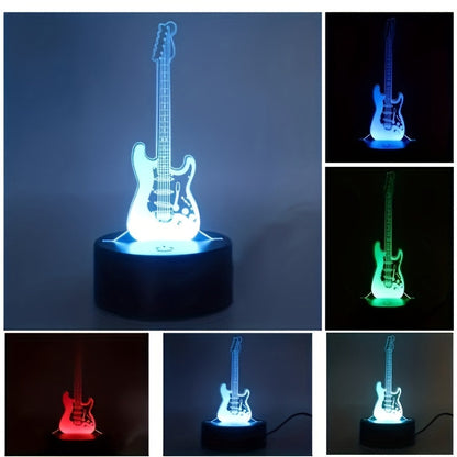 Rynx | MusicGlow - 3D Guitar LED Night Light with Multicolored Mood Lighting