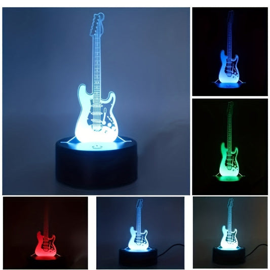 Rynx | MusicGlow - 3D Guitar LED Night Light with Multicolored Mood Lighting