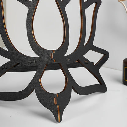 Rynx | LotusWood - Floating Wood Shelf in Lotus Shape