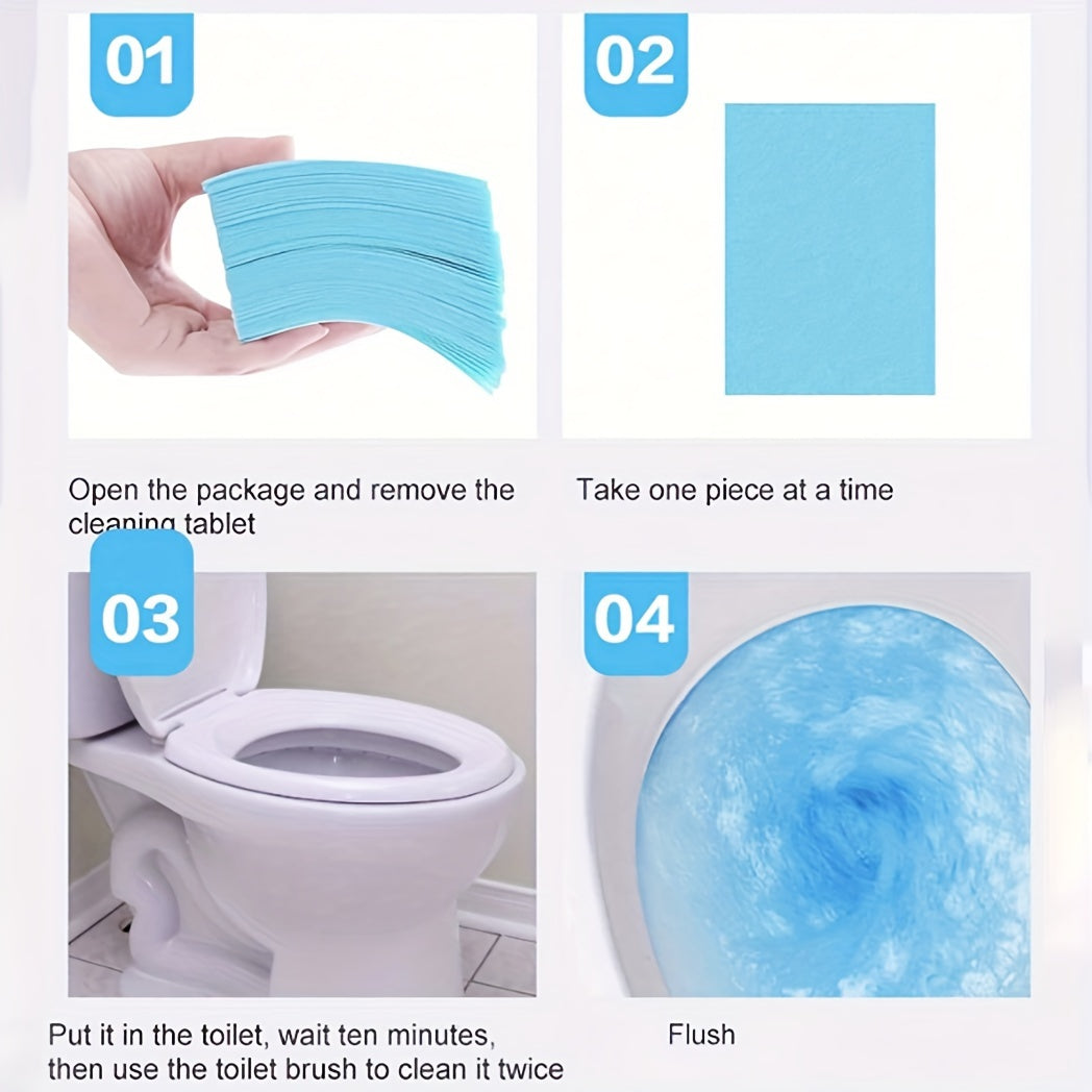 Rynx | 30pcs Toilet Care Cleaning Sheets - Deep-Cleansing, Fresh Scented, Removes Urine Stains and Odors, Descaling Formula, Floor to Bowl Sanitizing - Convenient Household Supplies