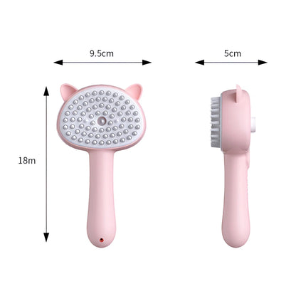 Rynx | 3-in-1 pet care electric steam brush with massage and hair removal jaws