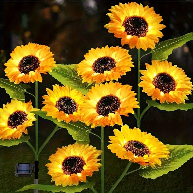 Rynx | SolarBloom - Sunflower LED Garden Lighting with 3 Heads, Waterproof