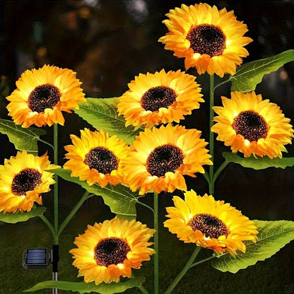 Rynx | SolarBloom - Sunflower LED Garden Lighting with 3 Heads, Waterproof