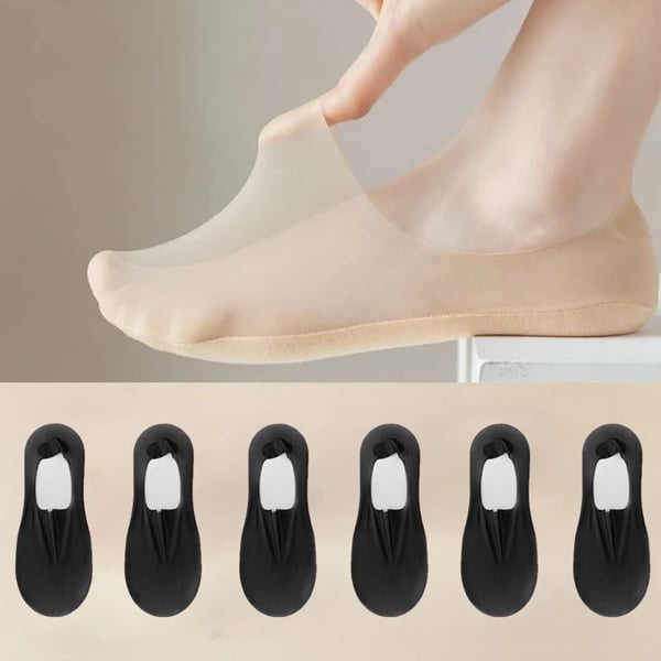 Rynx | Happy Invisiblesocks - No Show Thin Socks Black