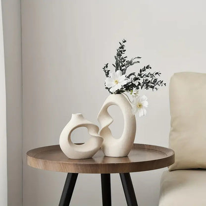 Rynx | FormaNova Ceramic Vase Set – Modern Asymmetrical Sculptural Vase Set