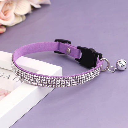 Rynx | Soft Suede Rhinestone Cat Collar