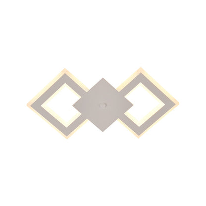 Rynx | Black/White Rhombus Wall Lighting Idea Nordic LED Metal Wall Lamp for Bedroom, White/Warm Light