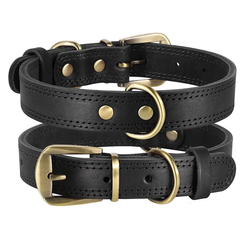 Rynx | Genuine Leather Dog Collar Durable and Adjustable for Small and Large Dogs