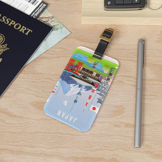 Rynx | Luxury custom-made acrylic luggage tags with leather handles for stylish travelers
